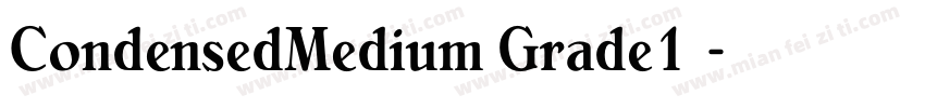 CondensedMedium Grade1I字体转换